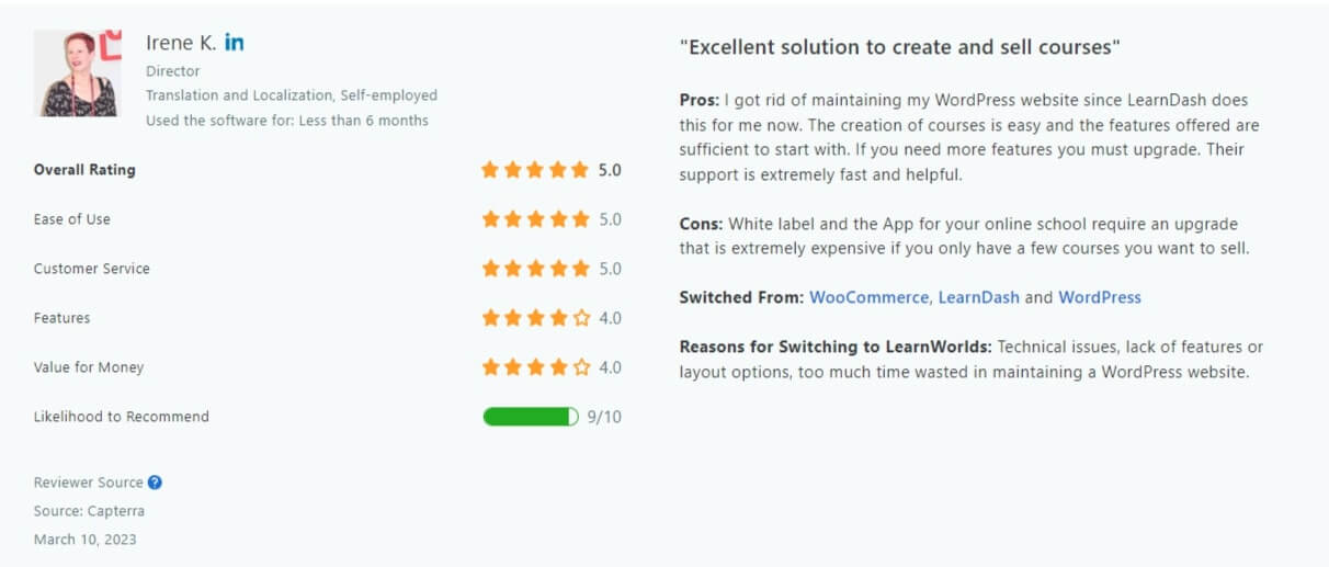 LearnWorlds-Capterra-review